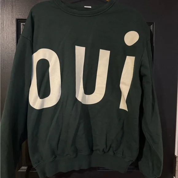 Clare V Green and White Sweater - Picture 3 of 7